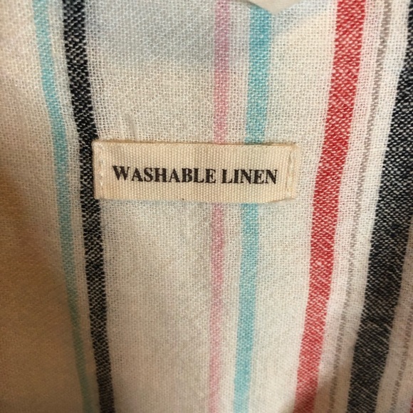 Weatherproof Front Knot Linen Button Up Top Small - Picture 8 of 16